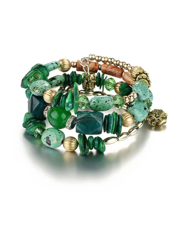 Jewels Galaxy Green & Gold-Toned Copper-Plated...