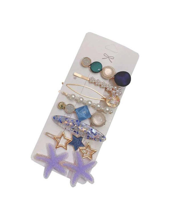 Jewels Galaxy Pearl & AD Hair Clips Jewellery For Women 6601