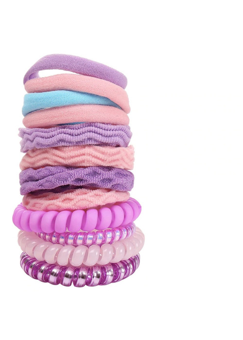 Jewels Galaxy Hair Rubber Band for Women/Girls (12Pcs Set)