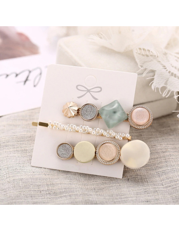 Jewels Galaxy Stylish Pearl Gold Plated Hairclips ...