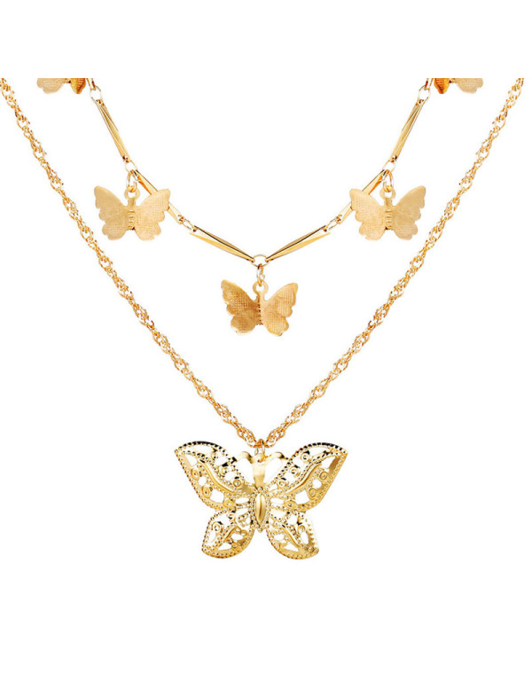 Jewels Galaxy Gold Plated Butterfly Inspired Layer...