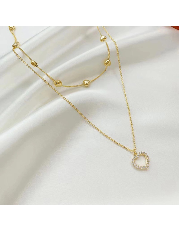 Jewels Galaxy Gold Plated Korean Heart themed AD L...