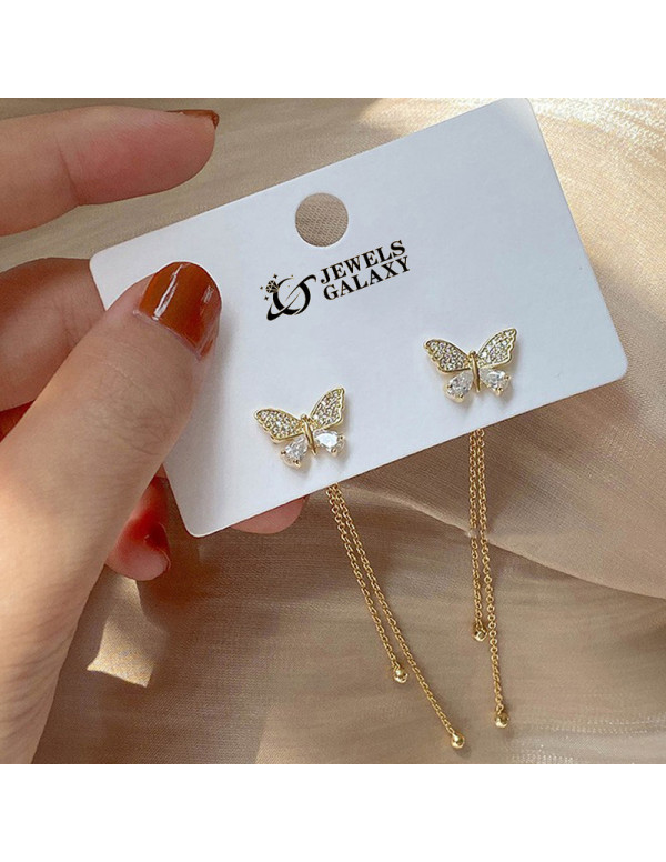 Jewels Galaxy Gold Plated Beautiful AD Butterfly K...