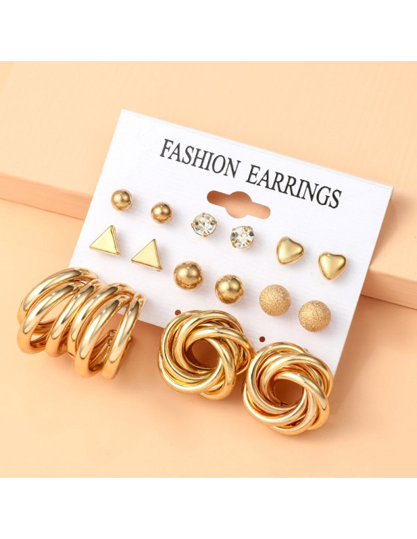 Jewels Galaxy Gold Plated Contemporary Studs and H...