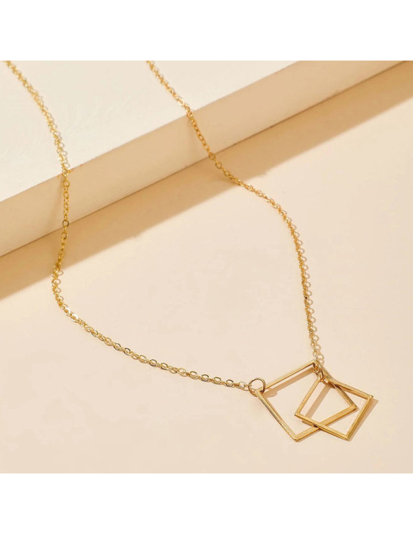 Jewels Galaxy Gold Plated Geometric Layered Necklace