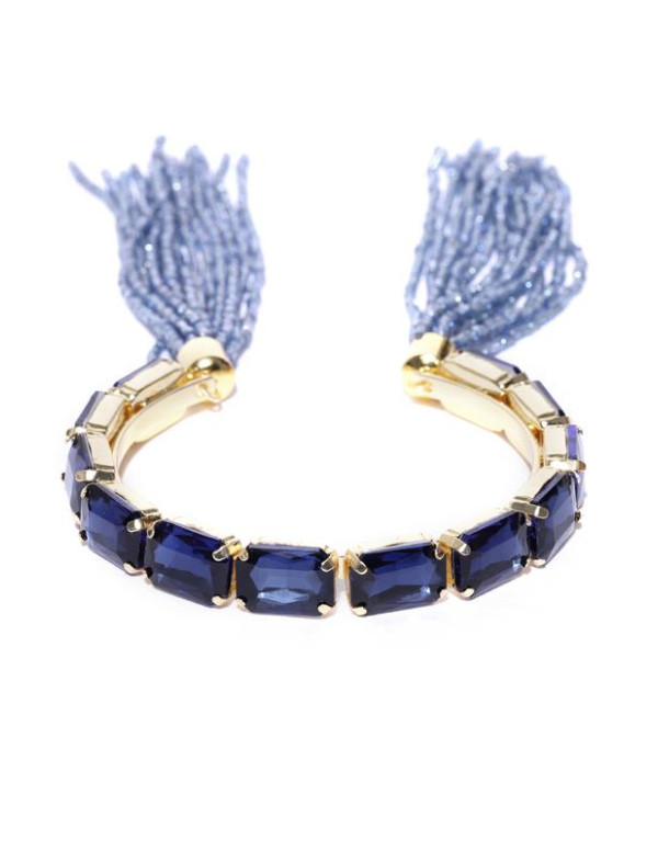 Blue Gold-Plated Handcrafted Cuff Bracelet
 17140