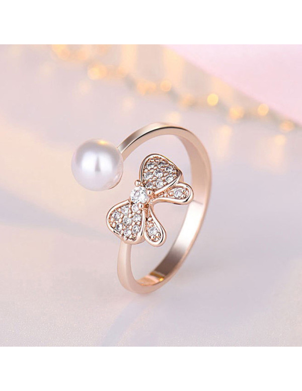 Jewels Galaxy Rose Gold Plated American Diamond St...