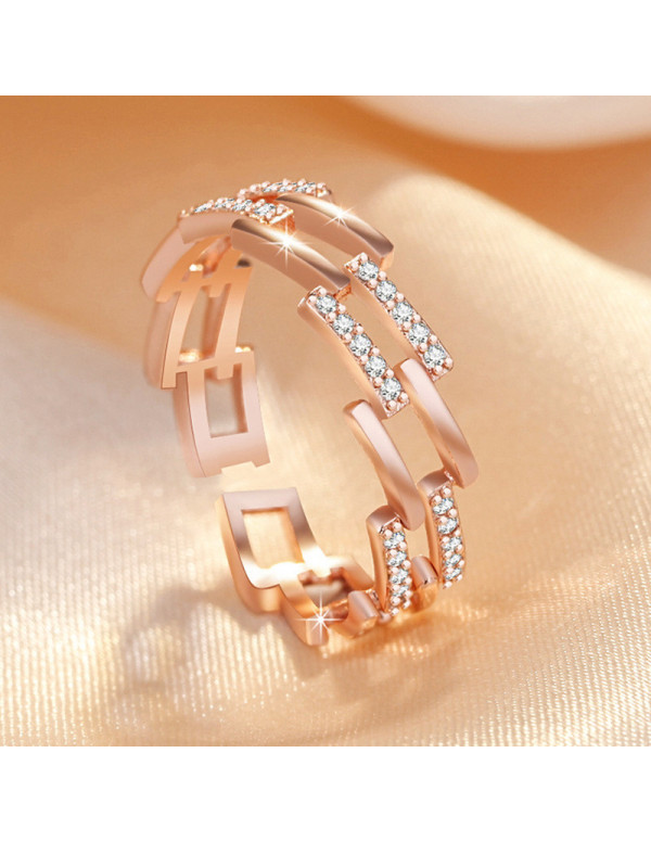 Jewels Galaxy Rose Gold Plated American Diamond St...